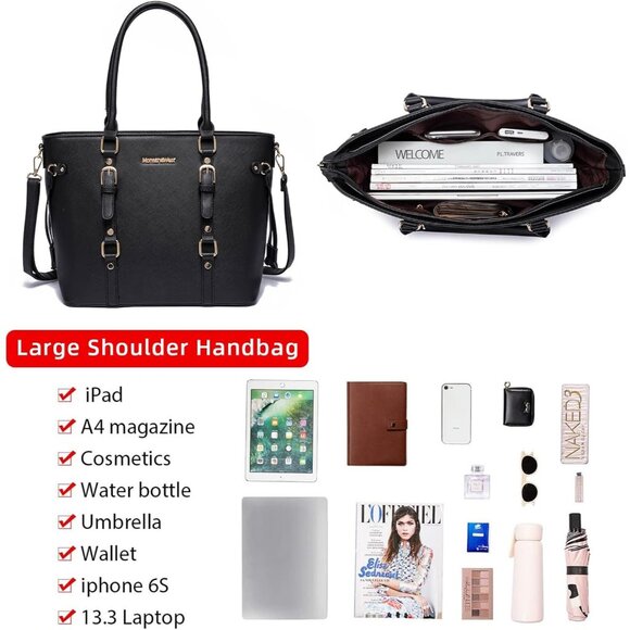 Versatile 3PCS Tote Bag and Wallet Set: Stylish Handbags for Every Occasion - Picture 4 of 6